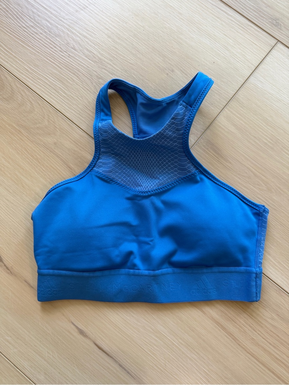 Adidas stella mccartney Blue High-Neck Sports Bra